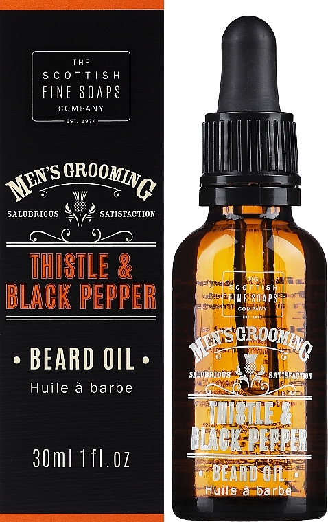 Масло для бороды - Scottish Fine Soaps Men's Thistle & Black Pepper Beard Oil — фото N2