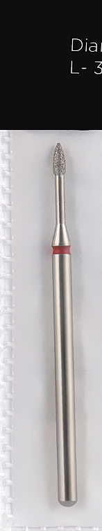Фреза алмазная, капля с узкой шейкой 1.6 мм, красная - Head The Beauty Tools — фото N1