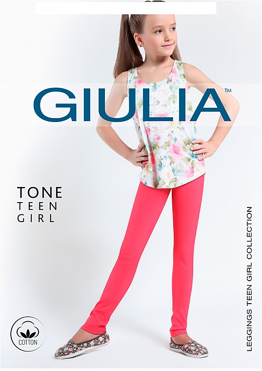 Леггинсы детские для девочек - Giulia Tone Teen Girl №2 Белый (White) — фото N1