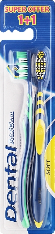 Зубная щетка "Total Clean", мягкая 1+1 - Dental Toothbrus — фото N1