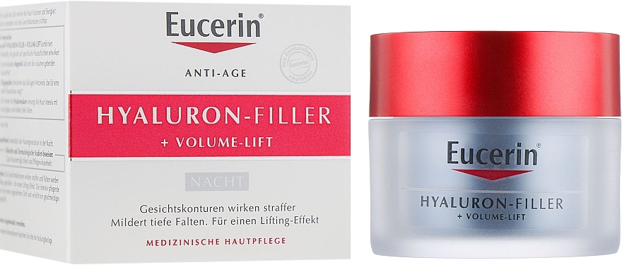 УЦЕНКА Ночной крем для восстановления контура лица - Eucerin Hyaluron Filler Volume Lift Night Cream * — фото N1