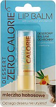 Парфумерія, косметика Бальзам для губ "Кокосове молоко" - Laura Conti Dessert Zero Calorie Coconut Milk Lip Balm