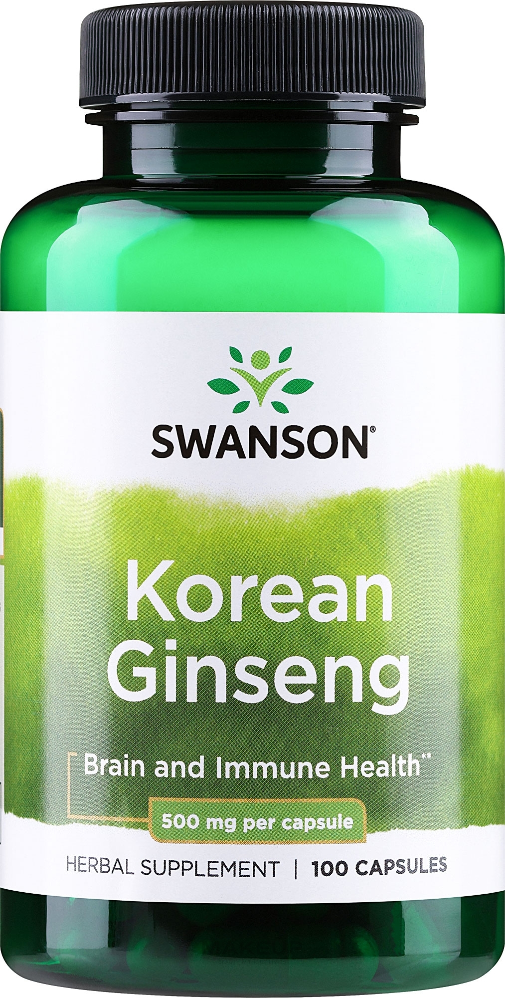 Харчова добавка "Корейський женьшень", 500 мг - Swanson Korean Ginseng 500 mg — фото 100шт