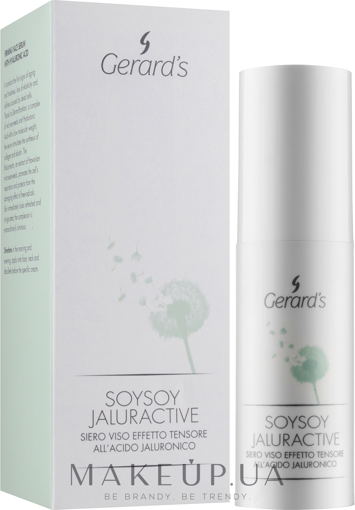 Укрепляющая сыворотка для лица с гиалуроновой кислотой - Gerard's Cosmetics Soysoy Jaluractive Serum — фото 30ml