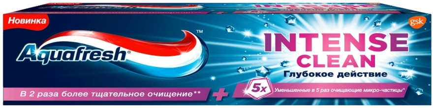 Зубна паста "Інтенсивне очищення, Глибока дія" - Aquafresh Intense Clean Deep Action Toothpaste