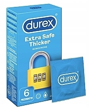 Духи, Парфюмерия, косметика Презервативы утолщенные, 6 шт - Durex Extra Safe Thicker