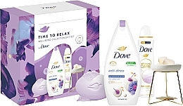 Парфумерія, косметика Набір - Dove Time To Relax (sh/gel/250ml + deo/150ml + soap/90g + wax/melt)