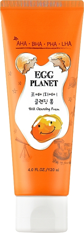 Пінка для вмивання з кислотами - Daeng Gi Meo Ri Egg Planet 4HA Cleansing Foam — фото N1