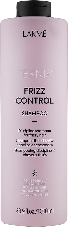 Бессульфатный дисциплинирующий шампунь для непослушных или вьющихся волос - Lakme Teknia Frizz Control Shampoo — фото N3