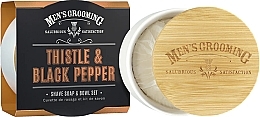 Мыло для бритья + керамическая чаша - Scottish Fine Soaps Thistle & Black Pepper Shave Soap & Bowl — фото N1