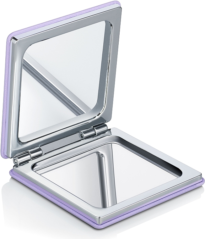Раскладное карманное зеркало квадратное, фиолетовое - MAKEUP — фото N2