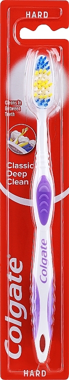 Зубна щітка жорстка "Classic", фіолетова - Colgate Classic Deep Clean Hard — фото N1