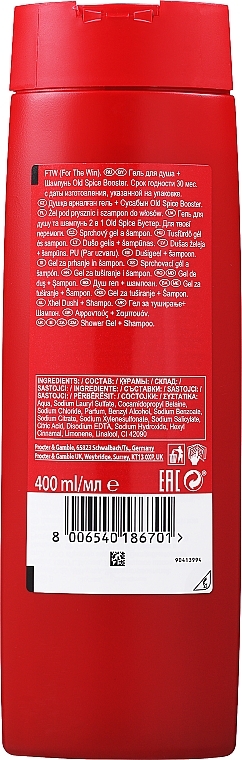 Гель-шампунь для душу - Old Spice Booster Shower Gel + Shampoo — фото N2