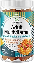 Мультивитамин для взрослых, персик, апельсин и клубника - Swanson Adult Multivitamin, Peach, Orange & Strawberry — фото N1