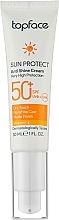 Парфумерія, косметика Сонцезахисний крем для обличчя SPF50+ - TopFace Sun Protect Anti Shine Cream SPF50+