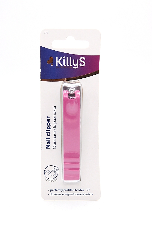 Книпсер для ногтей 963972, большой, розовый - KillyS — фото N1