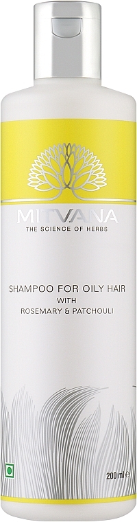 Шампунь для жирного волосся з ромазином і пачулями - Mitvana Shampoo For Oily Hair — фото N1