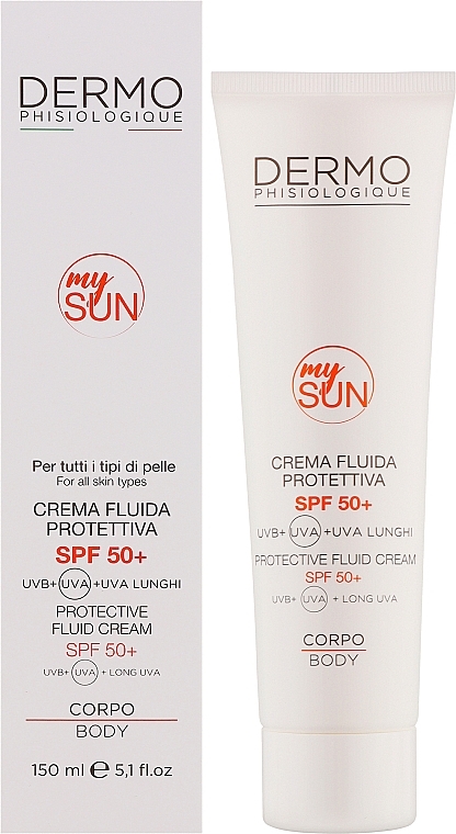 Захисний флюїдний крем для обличя та тіла SPF 50+ - Dermophisiologique My Sun Protective Fluid Cream SPF50+ — фото N2