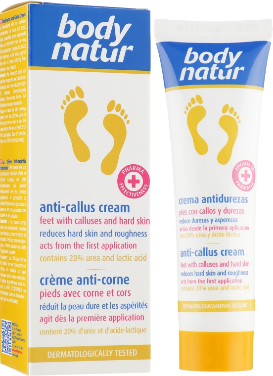 Крем для ног, антимозольный - Body Natur Anti-Callus & Hard Skin — фото N1