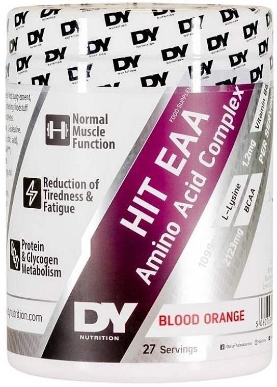 Комплекс амінокислот EAA "Червоний апельсин" - DY Nutrition HIT EAA Amino Acid Complex Blood Orange — фото N1