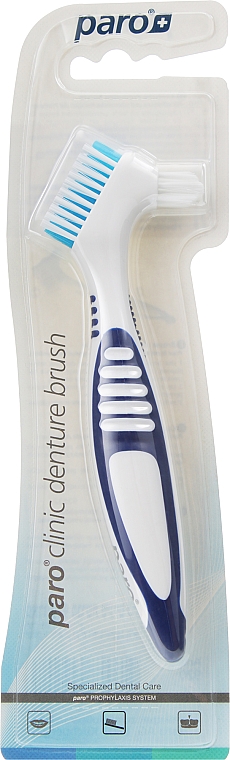 Щетка для зубных протезов, синяя - Paro Swiss Denture Brush — фото N1