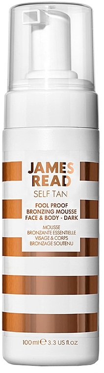 Бронзирующий мусс для новичков для лица и тела, темный - James Read Self Tan Fool Proof Bronzing Mousse Face & Body Dark  — фото N1
