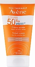 Парфумерія, косметика Сонцезахисний крем тональний для сухої та чутливої шкіри - Avene Tinted Creme SPF50+