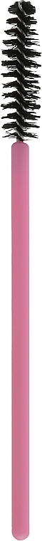 Щеточка для расчесывания ресниц, черная, розовая ручка, 50 шт. - Vivienne — фото N2