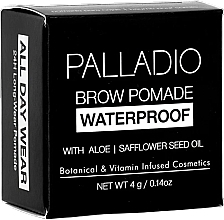 Духи, Парфюмерия, косметика Водостойкая помада для бровей - Palladio Brow Pomade Waterproof