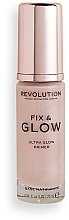 Духи, Парфюмерия, косметика Сияющий праймер для лица - Makeup Revolution Fix & Glow Primer
