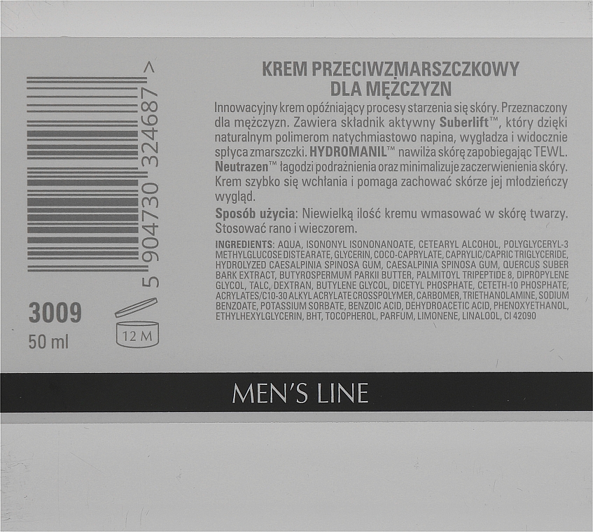 Крем проти зморшок для чоловіків - Clarena men's Line Power Anti-Age Cream — фото N3