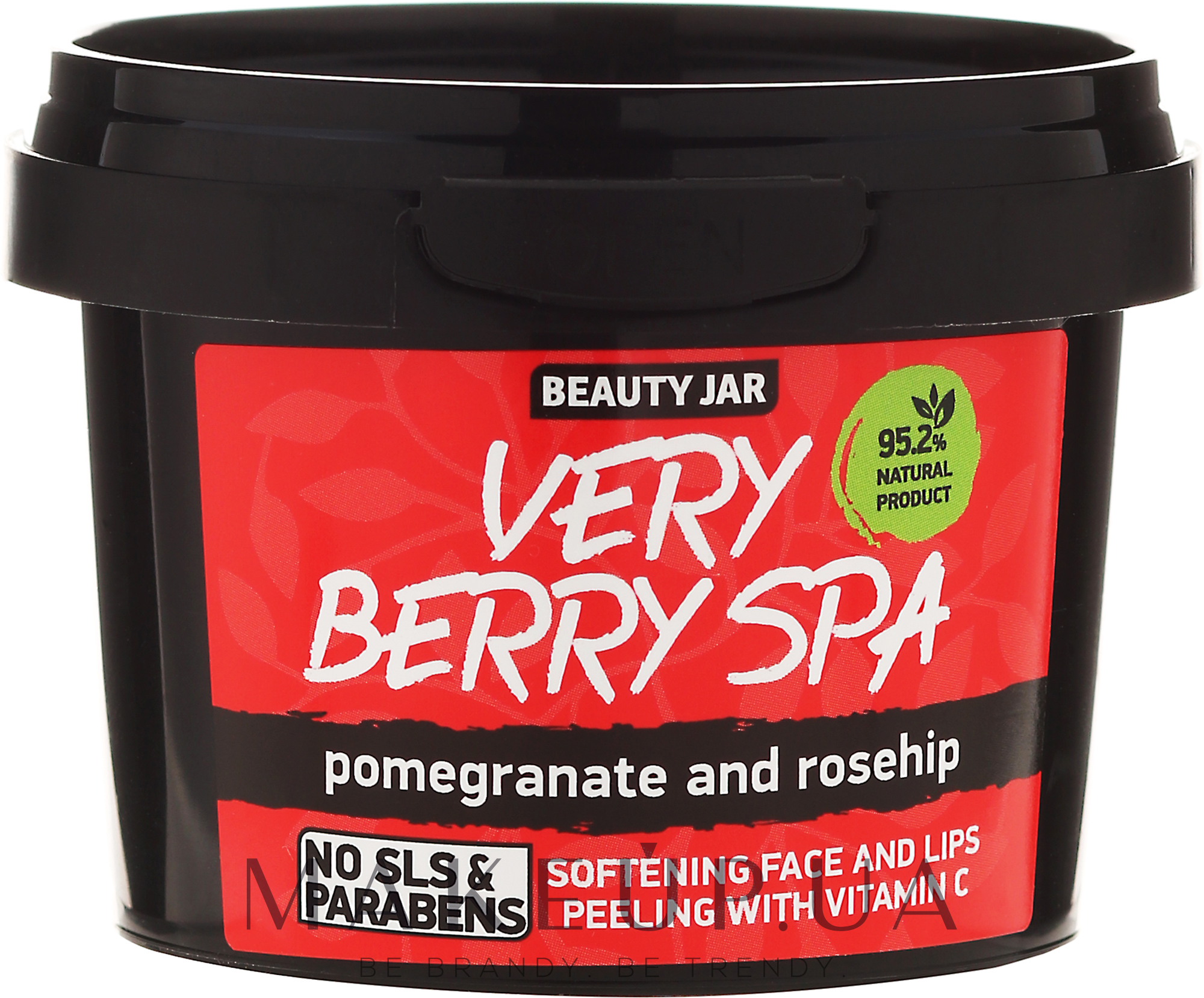 Скраб для обличчя і губ "Very Berry Spa" - Beauty Jar Softening Face And Lips Peeling With Vitamin C — фото 120g