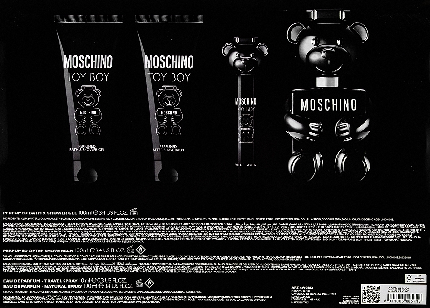 УЦІНКА Moschino Toy Boy - Набір (edp/100ml + edp/10ml +sh/g/100ml + af/sh/100ml) * — фото N3