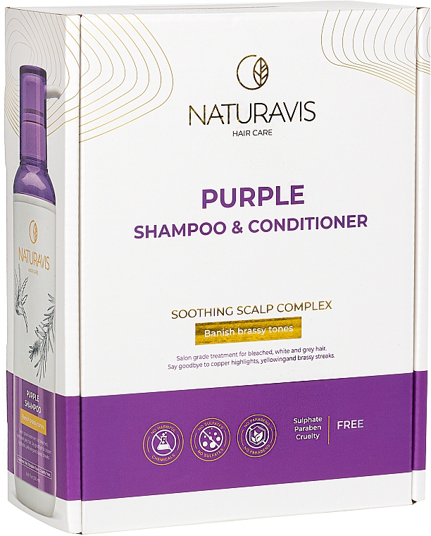 Набор шампунь и кондиционер "Purple" - Naturavis Purple Shampoo & Conditioner Set (shm/500ml + cond/500ml) — фото N3