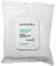 Духи, Парфюмерия, косметика Экспресс-салфетки для снятия макияжа - Sephora Express Cleansing Wipes