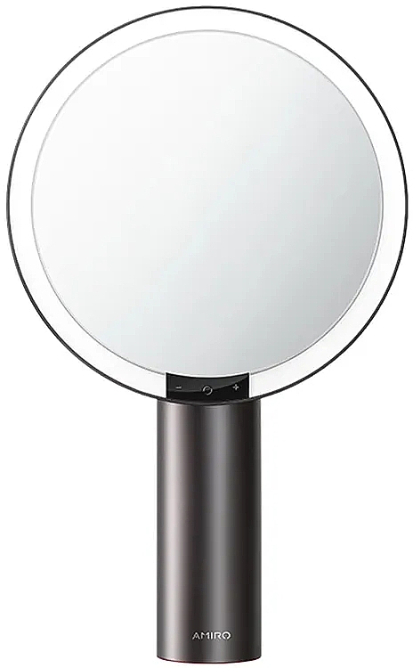 Косметическое зеркало с подсветкой, черное - Amiro LED Mirror Black — фото N3