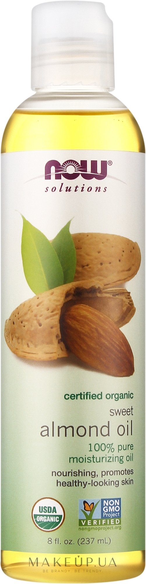 Олія солодкого мигдалю - Now Foods Solutions Organic Sweet Almond Oil — фото 237ml