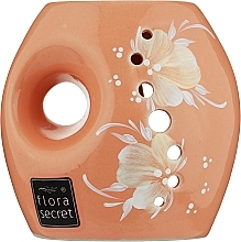 Парфумерія, косметика Аромалампа "Ірис", світло-помаранчева з квітами - Flora Secret