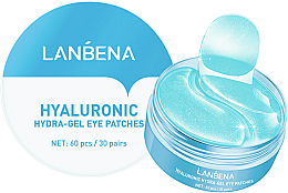Патчі для очей з гіалуроновою кислотою - Lanbena Hyaluronic Hydra-gel Eye Patches — фото N1