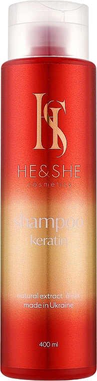 Шампунь с кератином - He&She Cosmetics Shampoo Keratin — фото N2