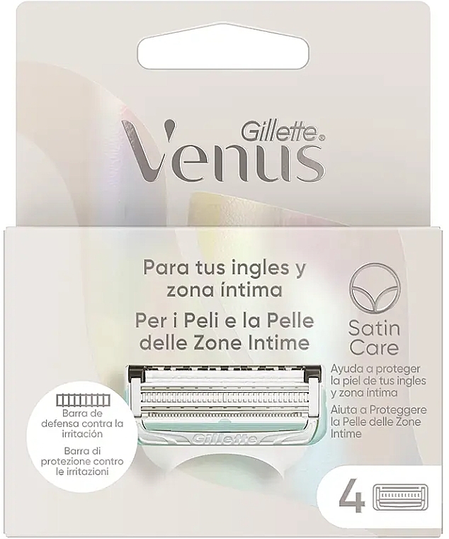 Змінні картриджі для зони бікіні, 4 шт. - Gillette Venus Satin Care — фото N1