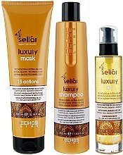 Духи, Парфюмерия, косметика УЦЕНКА Набор Seliar Luxury - Echosline Seliar Luxury Shampoo (shmp/350ml + mask/300ml + oil/100ml) *