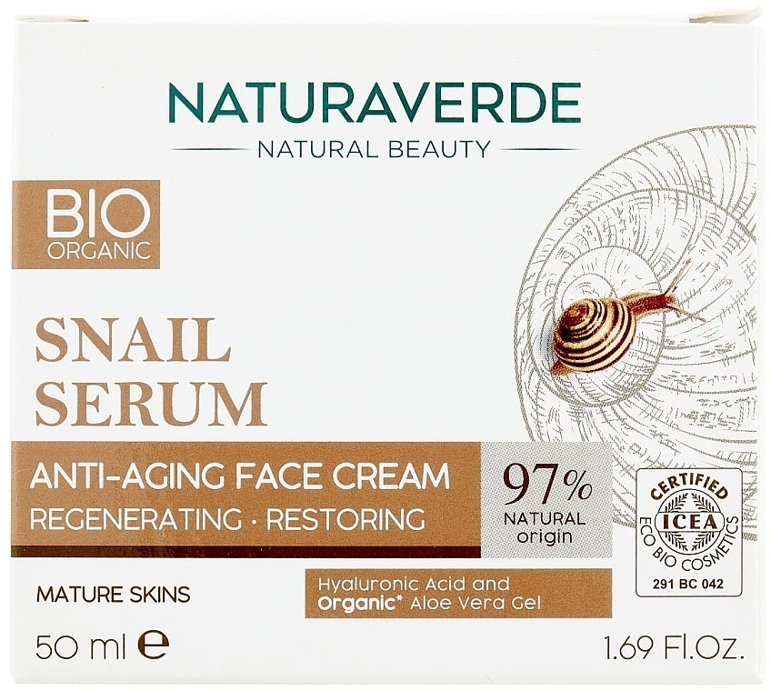 Антивіковий крем для обличчя - Naturaverde Bio Regenerating Restoring Anti-Ageing Face Cream — фото N1