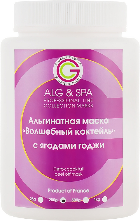 Альгинатная маска “Волшебный коктейль”с ягодами годжи - ALG & SPA — фото N3