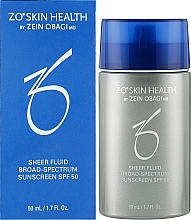 Сонцезахисний флюїд для обличчя - Zein Obagi Zo Skin Health Sheer Fluid SPF 50 — фото N2