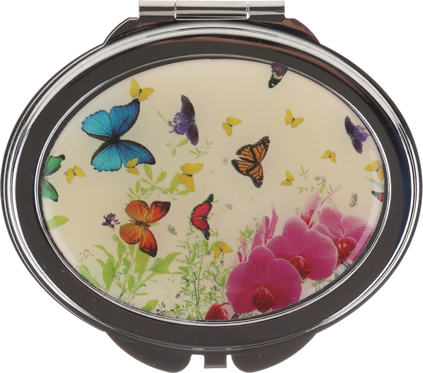 Дзеркальце косметичне, "Метелики", 85451, метелики і орхідея - Top Choice — фото N1