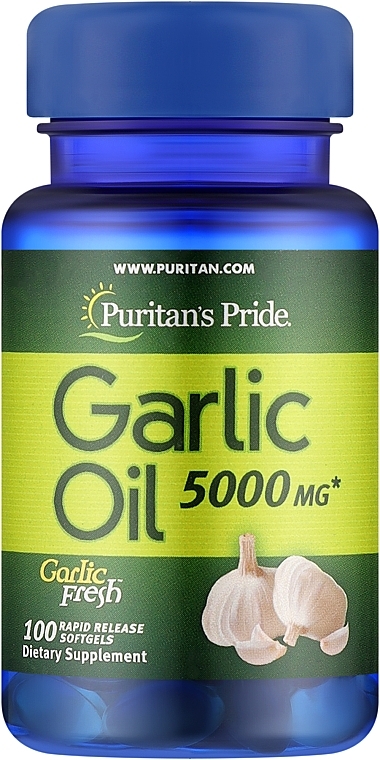 Пищевая добавка "Чесночное масло", 5000mg - Puritan's Pride Garlic Oil — фото N1