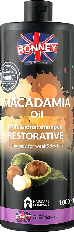 Шампунь з олією макадамії для сухого і пошкодженого волосся - Ronney Macadamia Oil Restorative Szampoo — фото N2