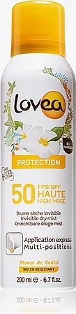 Емульсія для засмаги у вигляді спрею SPF 50 - Lovea High Protection & Tanning Mist SPF 50 — фото N1