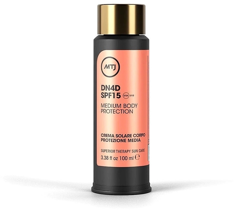 Солнцезащитный крем для тела SPF15 - MTJ Cosmetics Superior Therapy Sun Care DN4D Body Cream SPF15 Medium Body Protection — фото N1